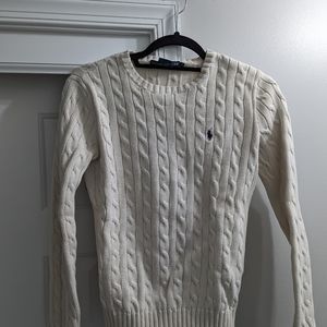 Ralph Lauren white ribbed sweater size medium/ women's